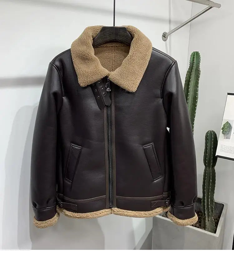 Funki Findz | Jackets | Men's Faux Leather Fleece Bomber Jacket