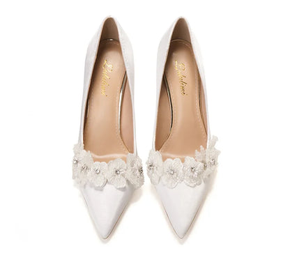 Funki Findz | Shoes | Women's French Silk Flower Wedding Shoe