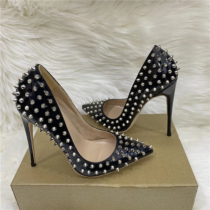 Funki Findz | Shoes | Women's Spikes Rivets Super High Stilettos