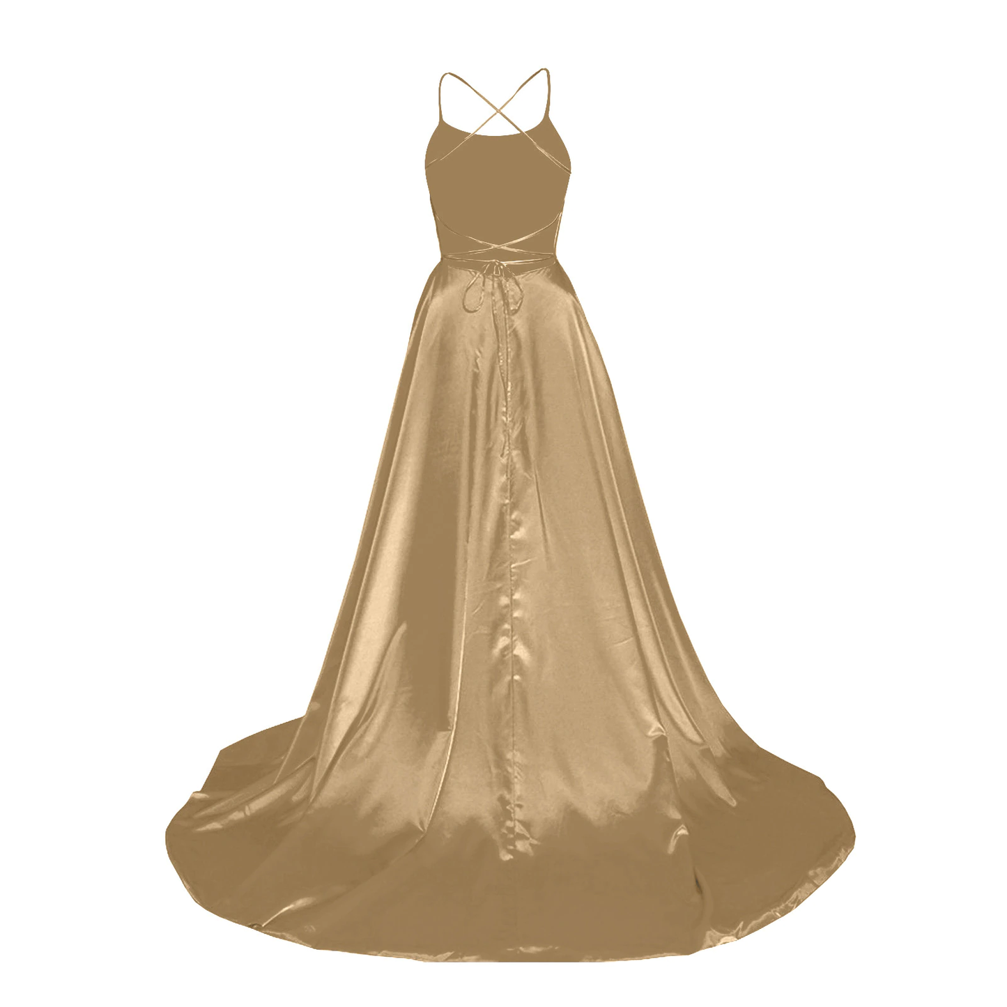 Funki Findz | Dresses | Women's Elegant Long Satin Prom Dress