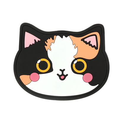 Funki Findz | Coasters | Cute Cartoon Cat Face Cup Mats 6 Pcs