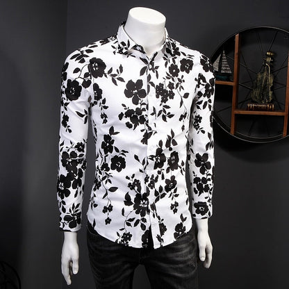 Funki Findz | Shirts | Men's Floral Print Long Sleeved Dress Shirt