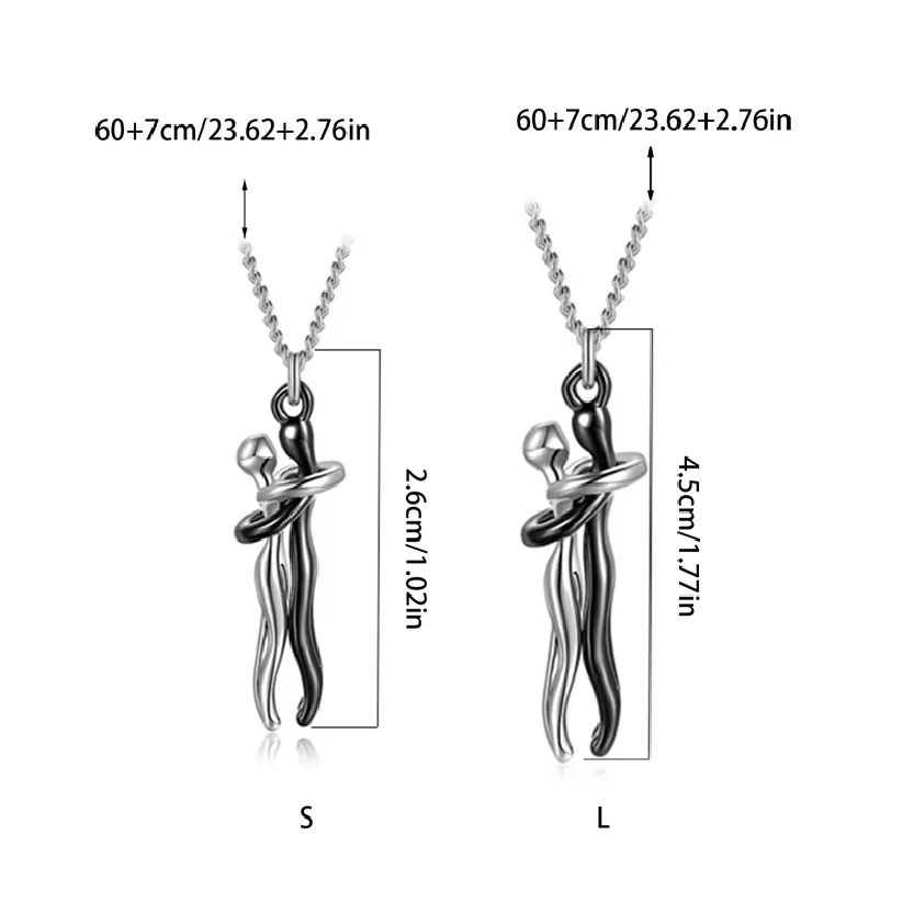 Funki Findz | Necklaces | Hugging Couple Necklace | Large