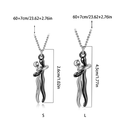 Funki Findz | Necklaces | Hugging Couple Necklace | Large