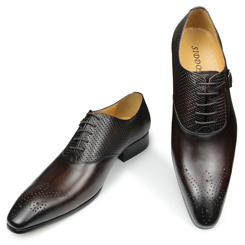 Funki Findz | Shoes | Men's Luxury Leather Brogue Dress Shoe
