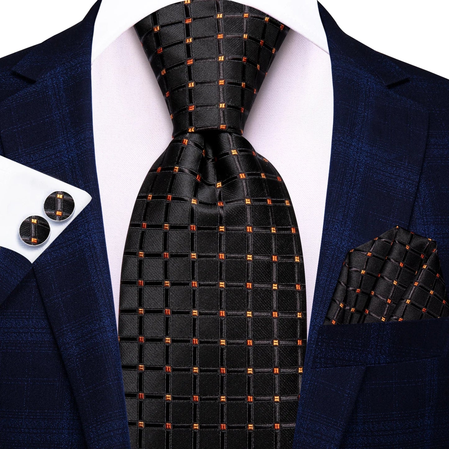 Funki Findz | Neckties | Men's Elegant Silk Wedding 3Pcs Tie Set