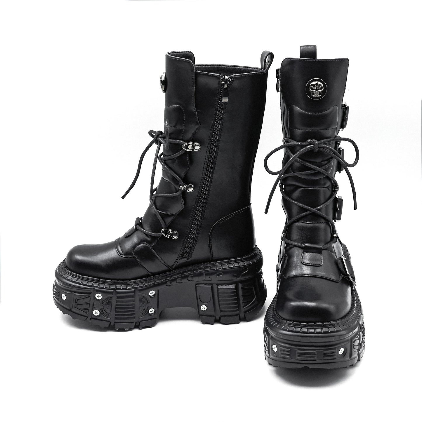 Funki Findz | Boots | Women's Punk Style Lace-up Platform Boot