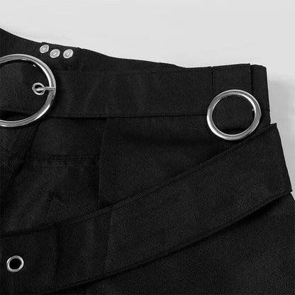 Funki Findz | Skirts | Men's Gothic Punk Buckle Strap Half Skirts