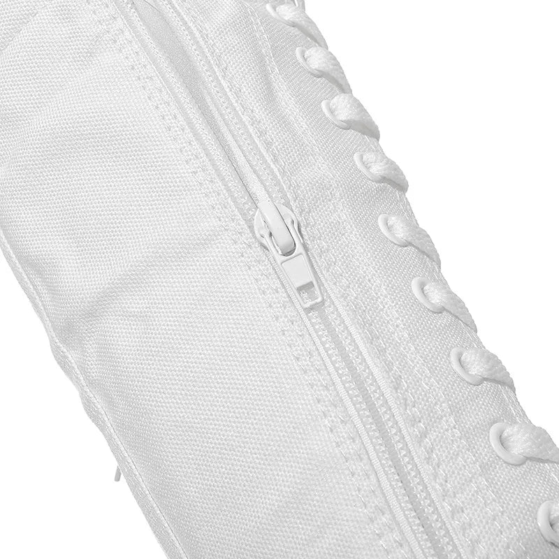 Funki Findz | Boots | Women's Long Lace Up Zipper Canvas Boot