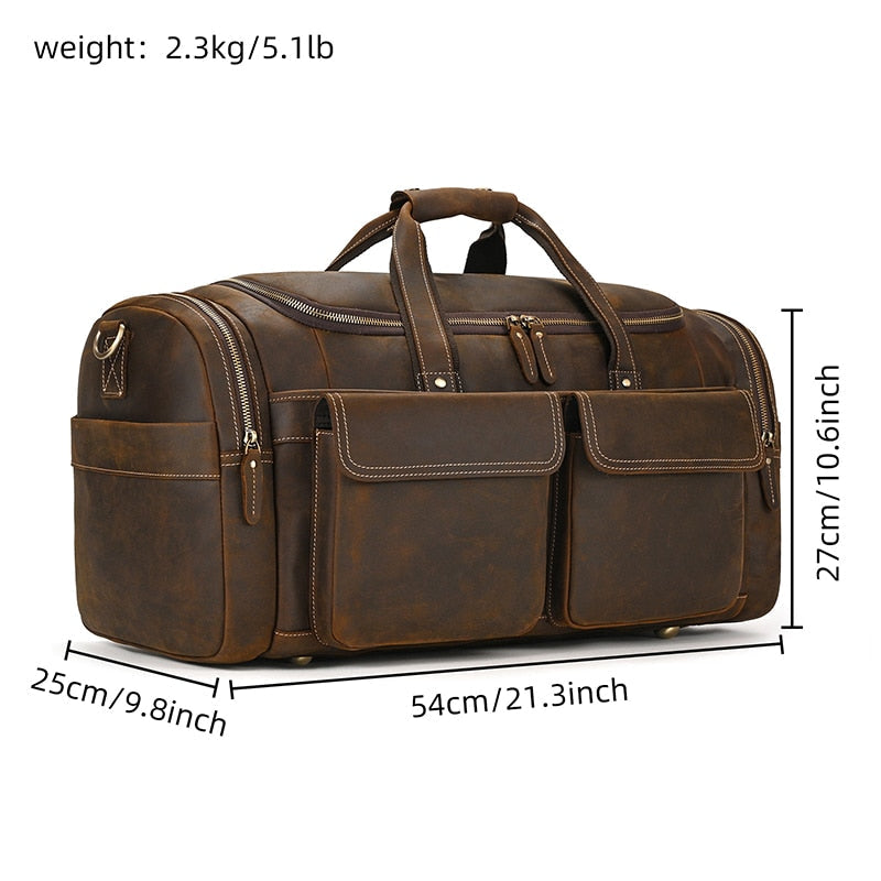 Funki Findz | Bags | Travel Bags | Men's Leather Overnight Bag