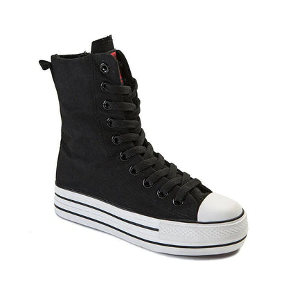 Funki Findz | Boots | Women's High-top Side Zip Canvas Sneaker