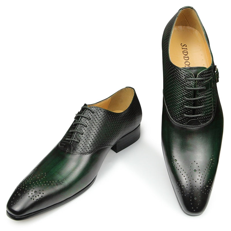 Funki Findz | Shoes | Men's Luxury Leather Brogue Dress Shoe