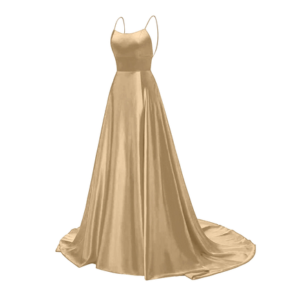 Funki Findz | Dresses | Women's Elegant Long Satin Prom Dress