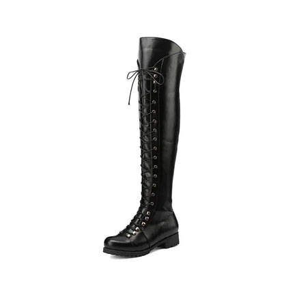 Funki Findz | Boots | Women's Leather Fleece Lace Up Boots