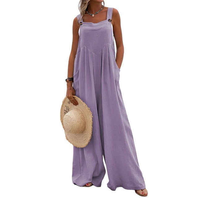 Funki Findz | Pants | Women's Elegant Wide Leg Bib Romper