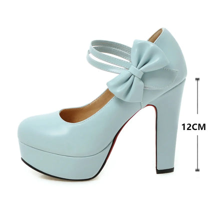 Funki Findz | Shoes | Women's Cute Ankle Bow Wedding Heels