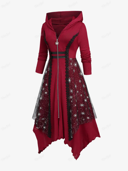 Funki Findz | Dresses | Women's Long Hooded Gothic Dress