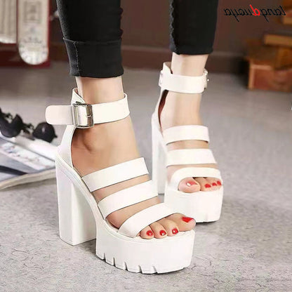 Funki Findz | Shoes | Women's Gothic Platform Gladiator Sandals
