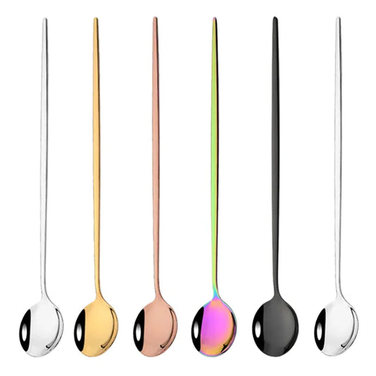 Funki Findz | Spoons | 6pcs Long Handle Ice Cream Soda Spoon