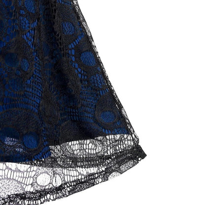 Funki Findz | Dresses | Women's Gothic Skull Lace Mini Dress