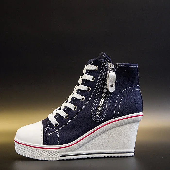 Funki Findz | Boots | Women's High Platform Zipper Sneakers