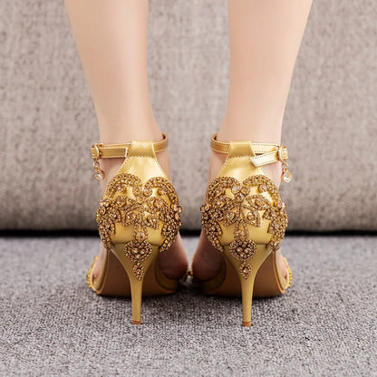 Funki Findz | Shoes | Women's Bridal Beaded Low Heel Sandals