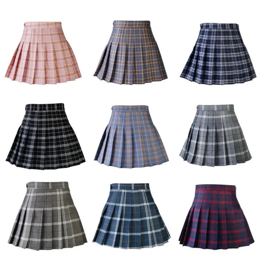 Funki Findz | Skirts | Women's Harajuku Preppy Plaid Mini Skirts