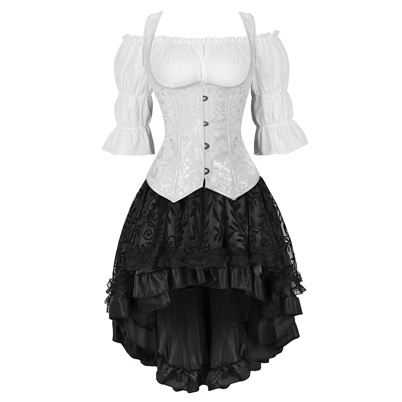 Funki Findz | Dresses | Women's Steampunk Top Corset Skirt Set