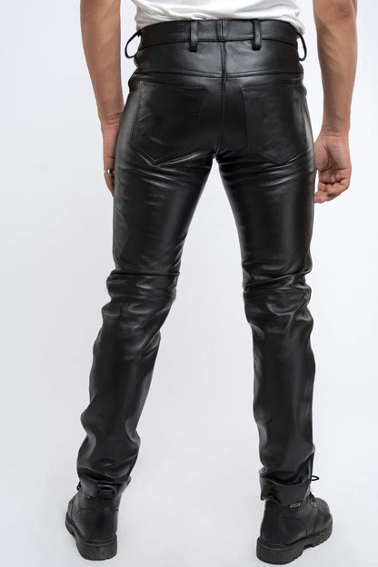 Funki Findz | Pants | Men's Faux Leather Slim Fit Biker Pants