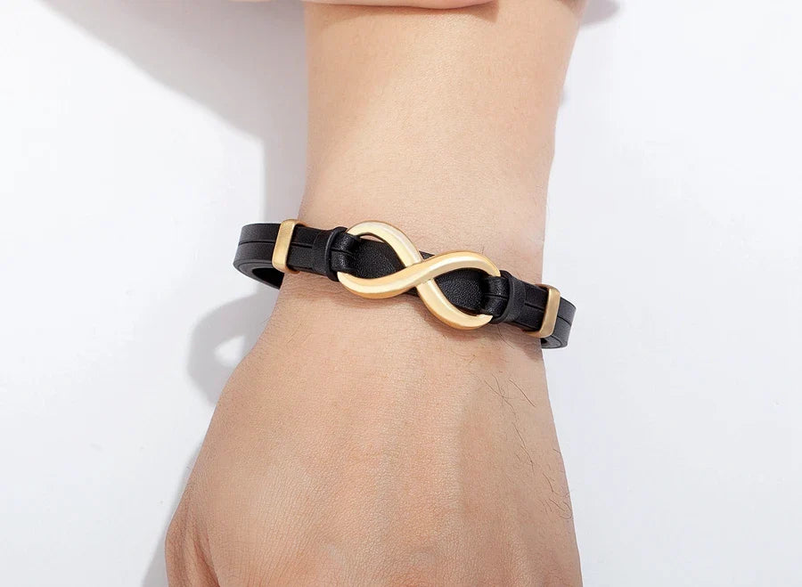 Funki Findz | Bracelets | Unisex Leather Infinity Symbol Bracelets
