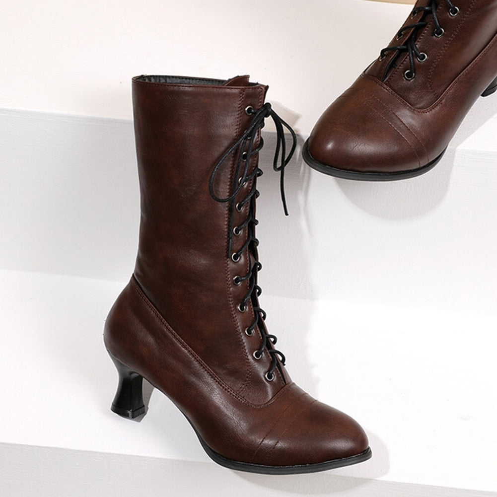 Funki Findz | Boots | Women's Victorian Style Lace Up Boots