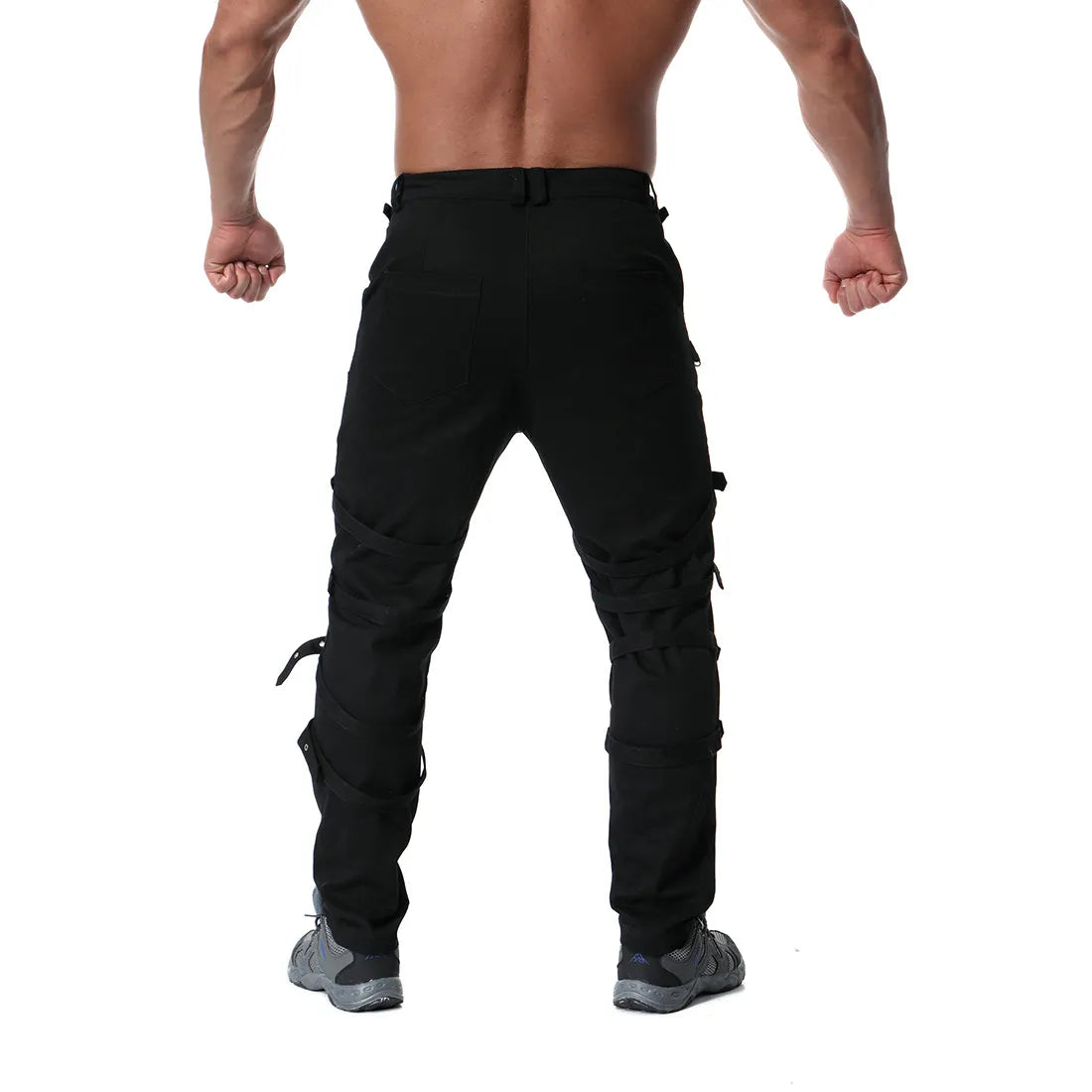 Funki Findz | Pants | Men's Gothic Punk Buckle Strap Zip Pants