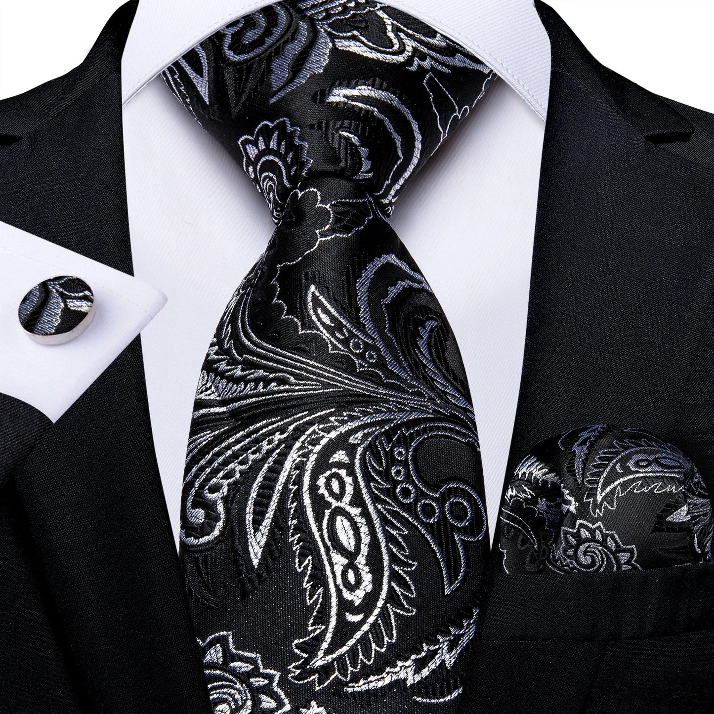 Funki Findz | Neckties | Men's 3Pcs Paisley Wedding Tie Sets