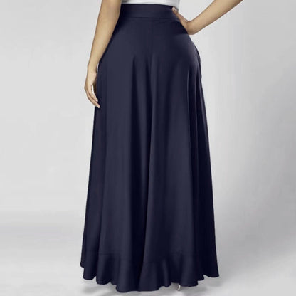 Funki Findz | Skirts | Women's Elegant Long Ruffled Skirt Pants