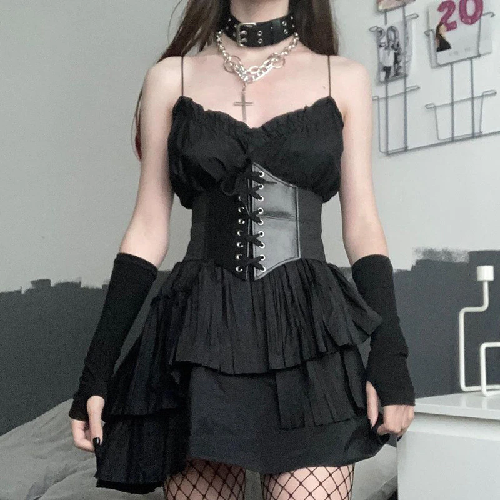 Funki Findz | Belts | Women's Goth Under Bust Cincher Belt