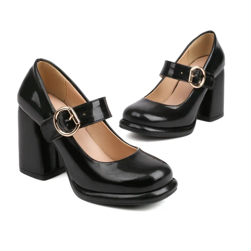 Funki Findz | Shoes | Women's Chunky High Heel Mary Janes