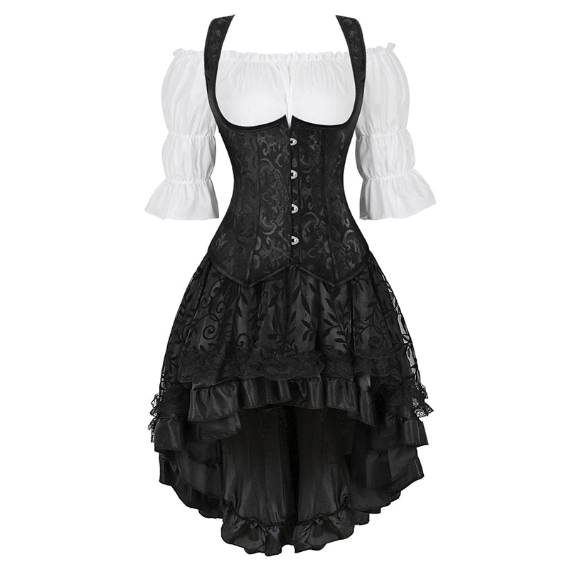 Funki Findz | Dresses | Women's Steampunk Top Corset Skirt Set