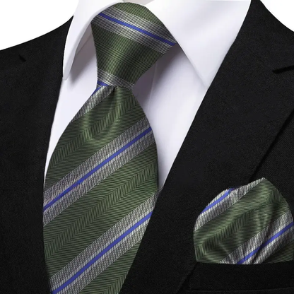 Funki Findz | Neckties | Men's Classic Striped Jacquard Tie Set