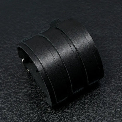 Funki Findz | Bracelets | Men's Leather 3 Tier Punk Wrist Band