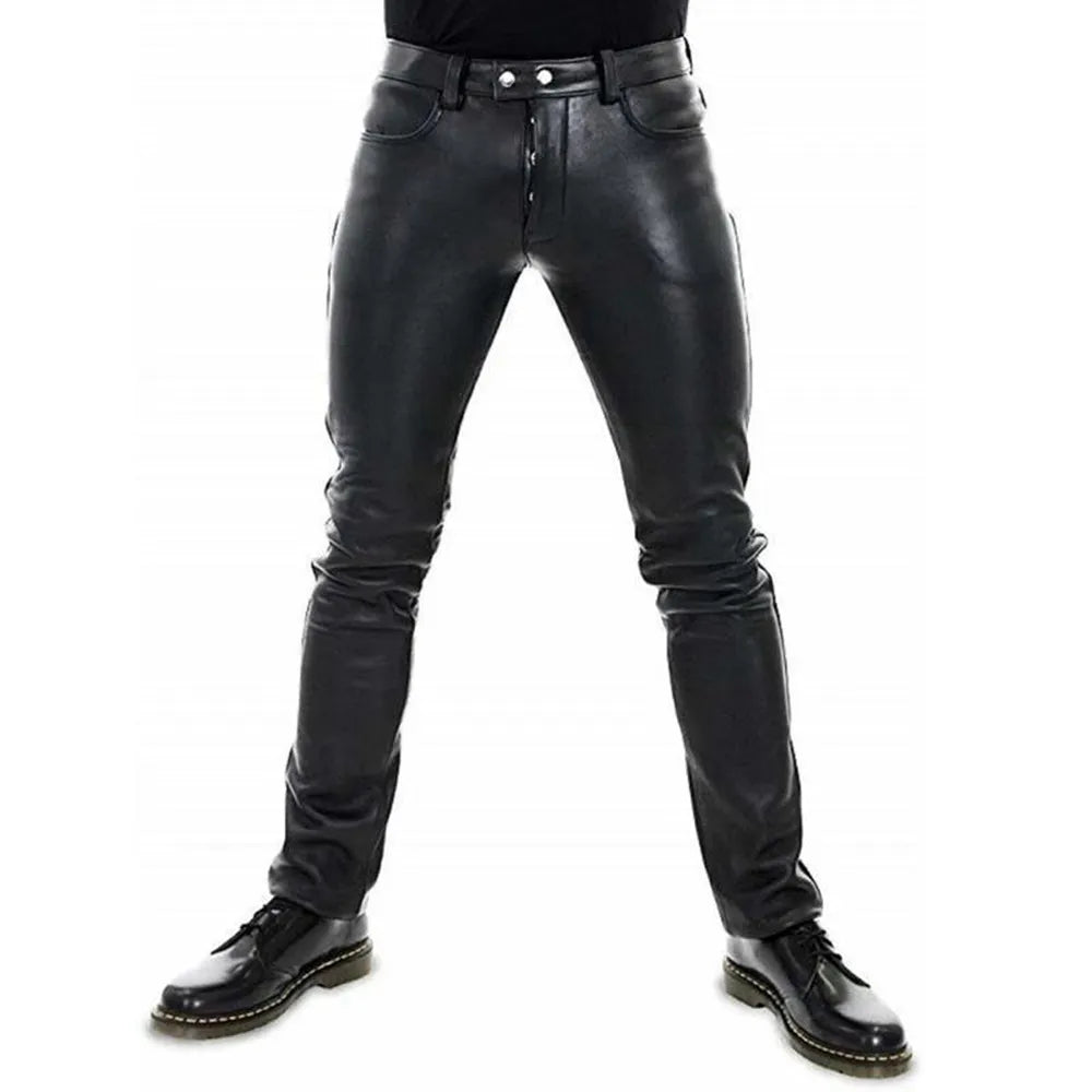 Funki Findz | Pants | Men's Luxury Faux Leather Slim Fit Pants