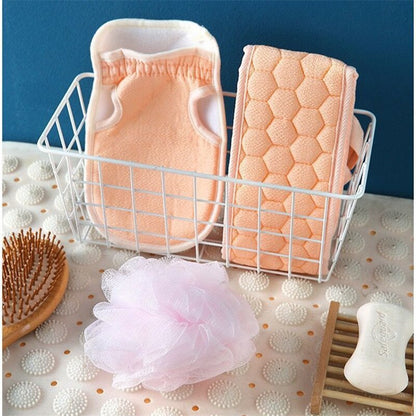 Funki Findz | Back Scrubber | Loofah Sponge Bath Brush Set 3Pc