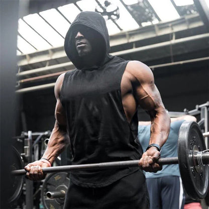 Funki Findz | Shirts | Men's Muscle Gym Hoodie Fitness Tank Top