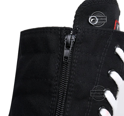 Funki Findz | Boots | Women's High Top Lace Up Canvas Boots