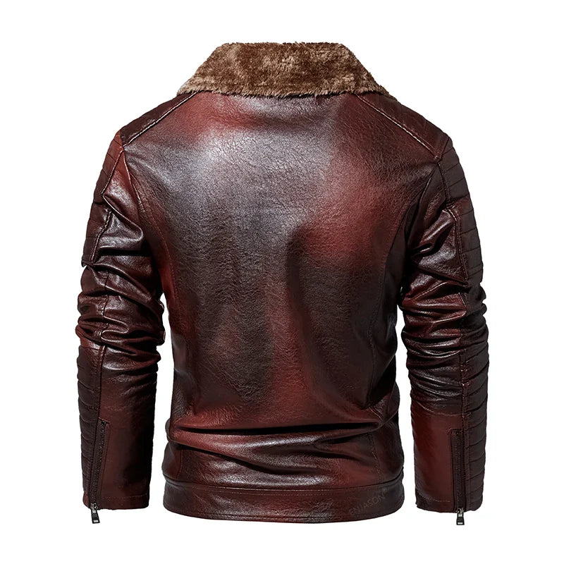 Funki Findz | Jackets | Men's Faux Leather Windbreaker Jacket