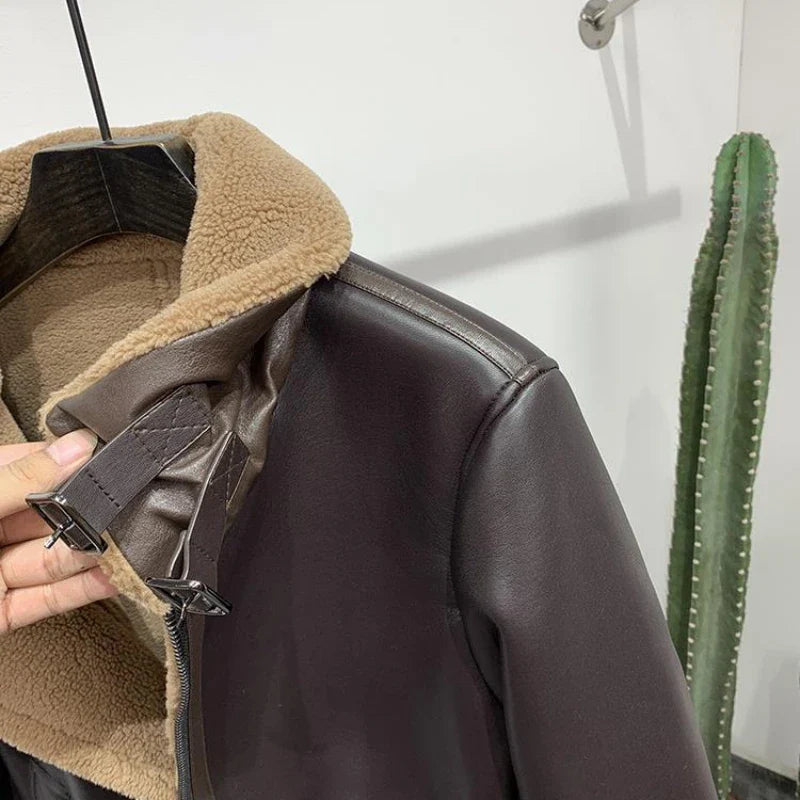 Funki Findz | Jackets | Men's Faux Leather Fleece Bomber Jacket