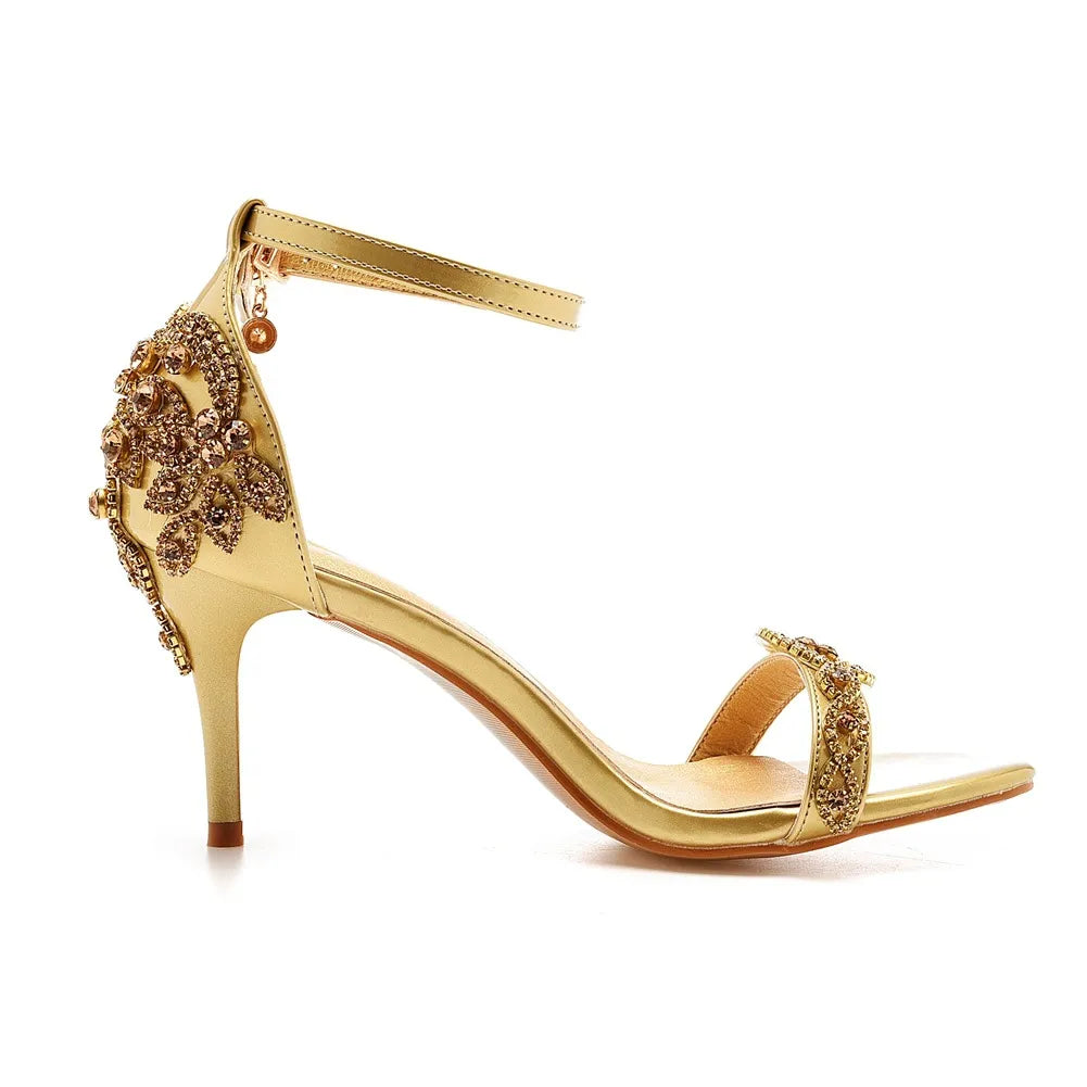 Funki Findz | Shoes | Women's Bridal Beaded Low Heel Sandals