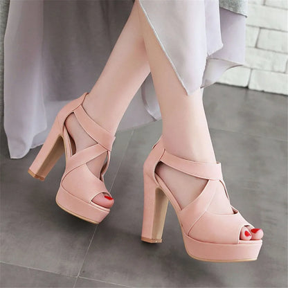 Funki Findz | Shoes | Women's Block Heel High Platform Sandal