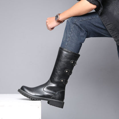 Funki Findz | Boots | Men's Gothic Punk Buckle Strap Biker Boots