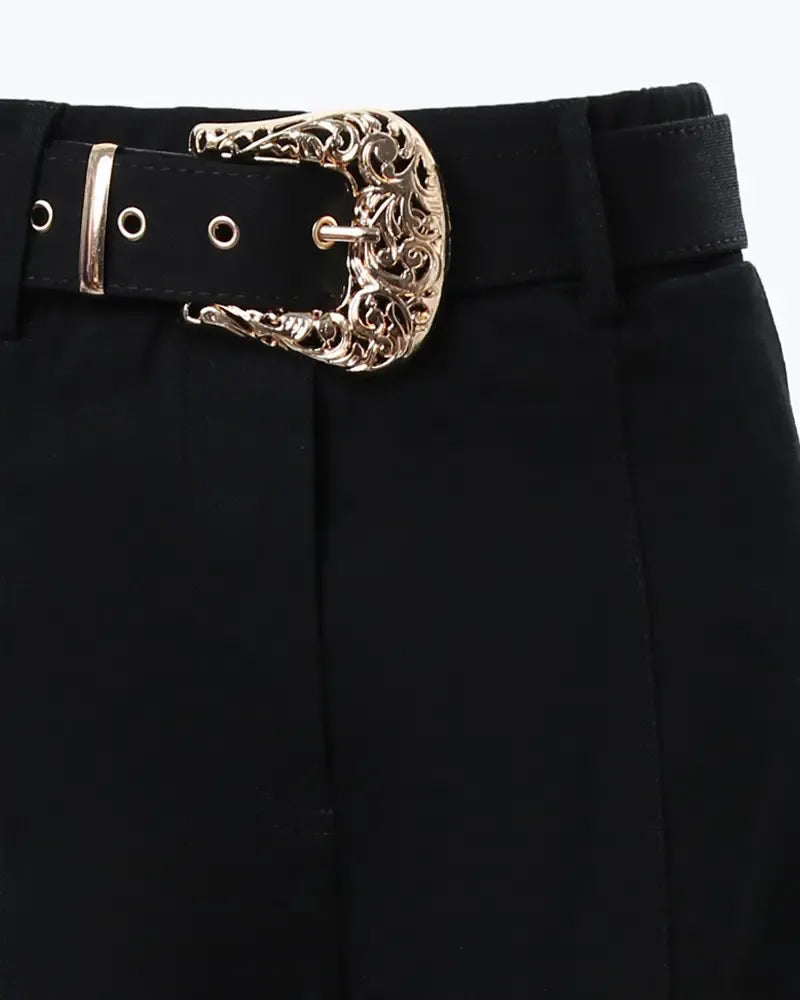 Funki Findz | Pants | Women's High Waist Skinny Pants with Belt