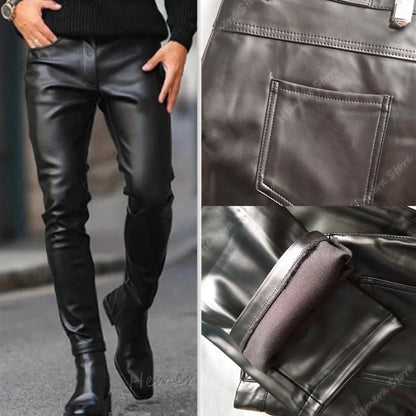 Funki Findz | Pants | Men's Faux Leather Fashion Biker Pants
